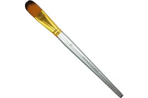 MyArtscape Taklon Synthetic Brushes - Short Handle Replacement Brushes … (Filbert 3/4")