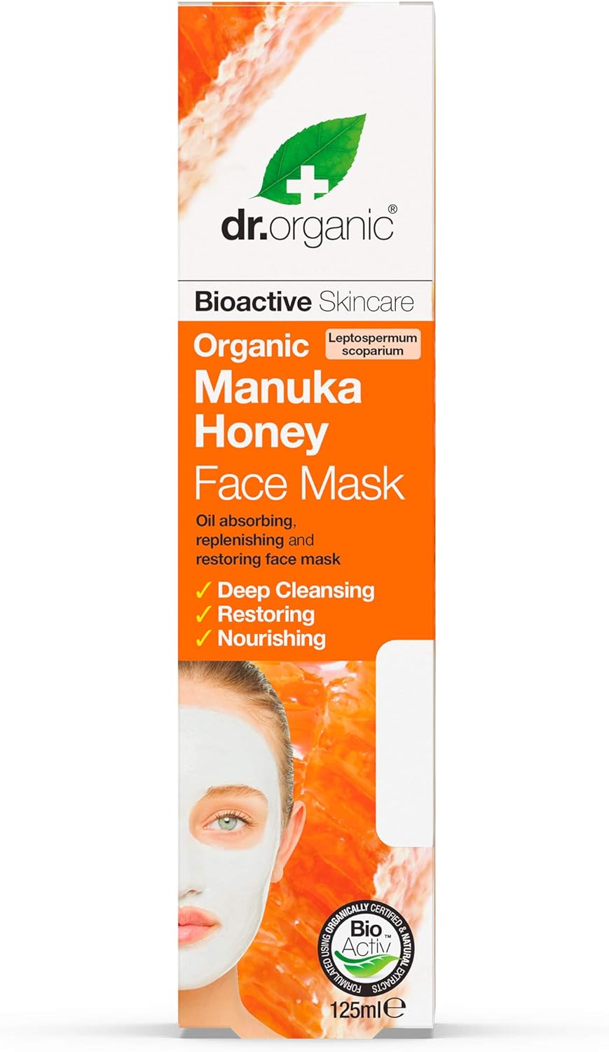 Dr Organic Manuka Honey Face Mask, Nourising, Dry Skin, Mens, Womens, Natural, Vegetarian, Cruelty-Free, Paraben & SLS-Free - Image 3