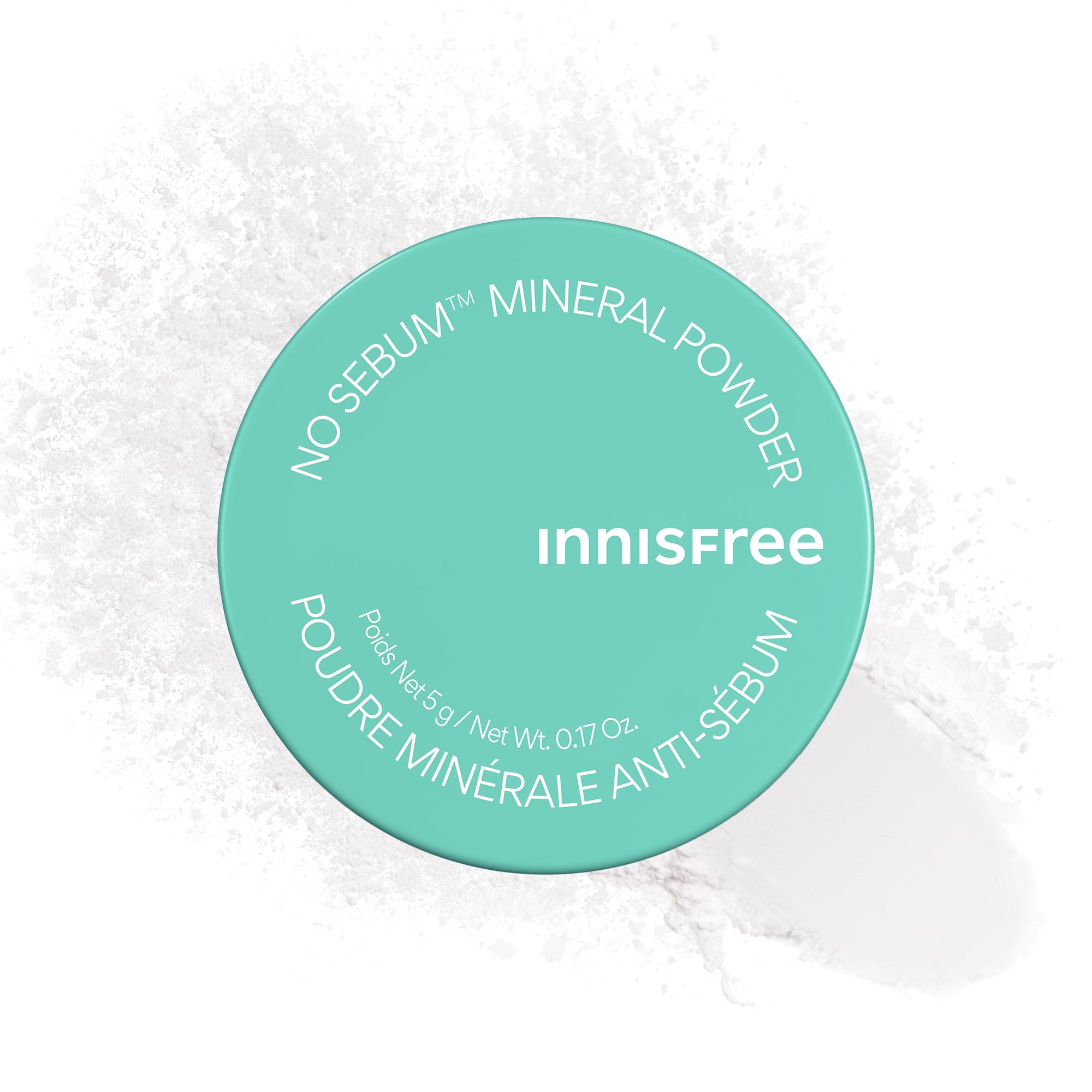 Photo 1 of innisfree No Sebum Matte Mineral Powder, Korean Loose Setting Powder for Blurring, Shine Control, Fragrance-Free, Translucent