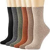 Losa Kute Super Soft Crew Socks Cozy Causal Athletic Socks 6 Pairs
