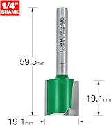 Trend Trend CraftPro Straight Two Flute Router Cutter Bit 1/4 Shank 19.1mm view 2