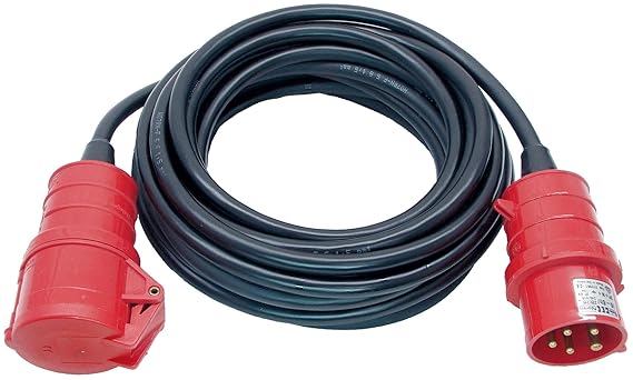 Brennenstuhl CEE Verlängerungskabel IP44 (10m Kabel, H07RN-F 5G2,5, 5-polig mit CEE Stecker und Kupplung, für den Außenbereic