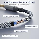 RUXELY 6.35mm TRS Instrument Cable 1M 2-Pack Right Angle 1/4 Inch Jack view 4