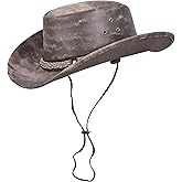 XSHAMROCK Leather Cowboy Hat for Men & Women – Western Style Handcrafted Lightweight Shapeable | Western Hats for Men