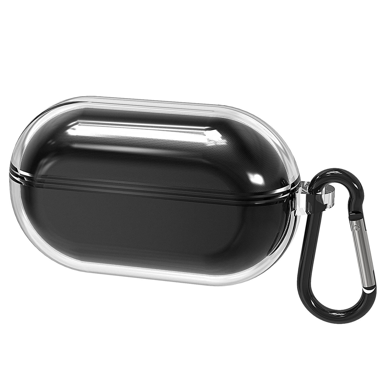 Geekria TPU Case Cover Compatible with Sony Ambien AM-TW01 True Wireless Earbuds, Earphones Skin Cover, Protective Carrying Case with Keychain Hook, Charging Port Accessible (Clear)