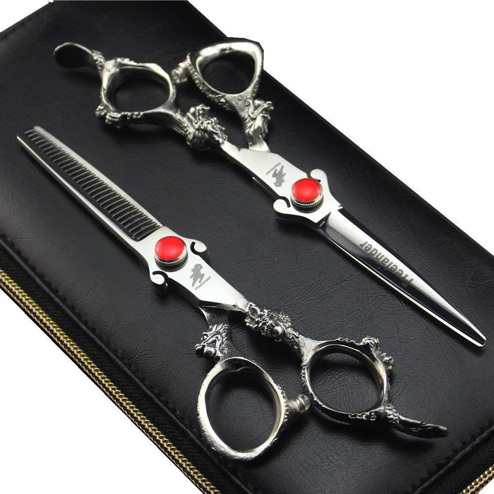 Friseurschere / Effilierschere, Japan 440C, aus Edelstahl, 15,2 cm