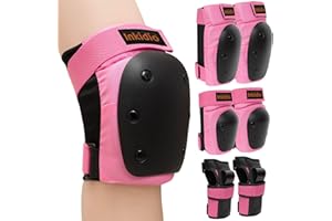 Inkidio Kids/Women/Men Protective Gear Set with Knee Pads, Elbow Pads, and Wrist Guards, Ideal for Roller Skate Inline Skatin