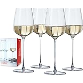 Spiegelau Willsberger Crystal White Wine Glasses Gift Set, Sleek and Lightweight Design, Elegant Glassware for Wedding Gifts, Birthday Gifts, Home Bar, Hosting Essentials, 12.9 oz, Set of 4