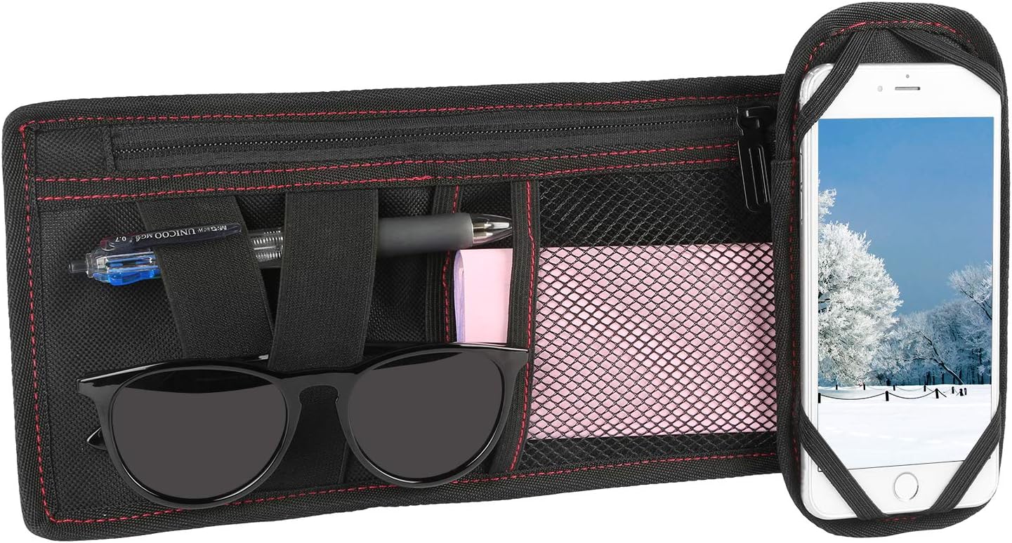 Car Sun Visor Organizer, Moclever Auto Interior Accessories Pocket Organizer