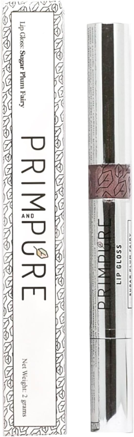 Prim and Pure Organic Roll-Up Lip Gloss | Moisturizing and Naturally Pigmented with Organic Ingredients | Non-Toxic Formula & Cruelty Free | Hydrating Formula | Made in USA (Sugar Plum Fairy)