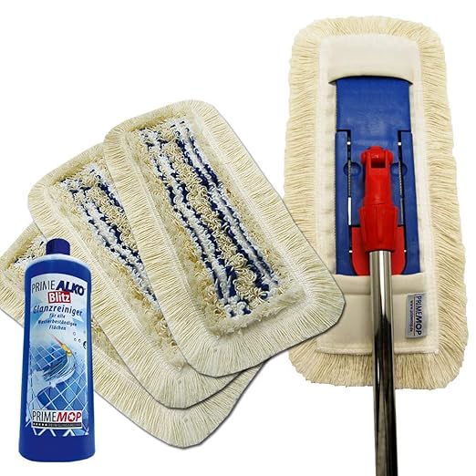 PrimeMop WISCHMOP SET 6 IN 1 WISCHMOPP BODENWISCHER KLAPPHALTER MOPPHALTER ALUMINIUMSTIEL