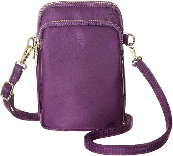 Amazon Minicatスマホポーチ レディース ポシェット ナイロン 女の子 斜め掛け ショルダーバッグ 財布 レディース おしゃれ 小物入れ プレゼント パープル2 シューズ バッグ
