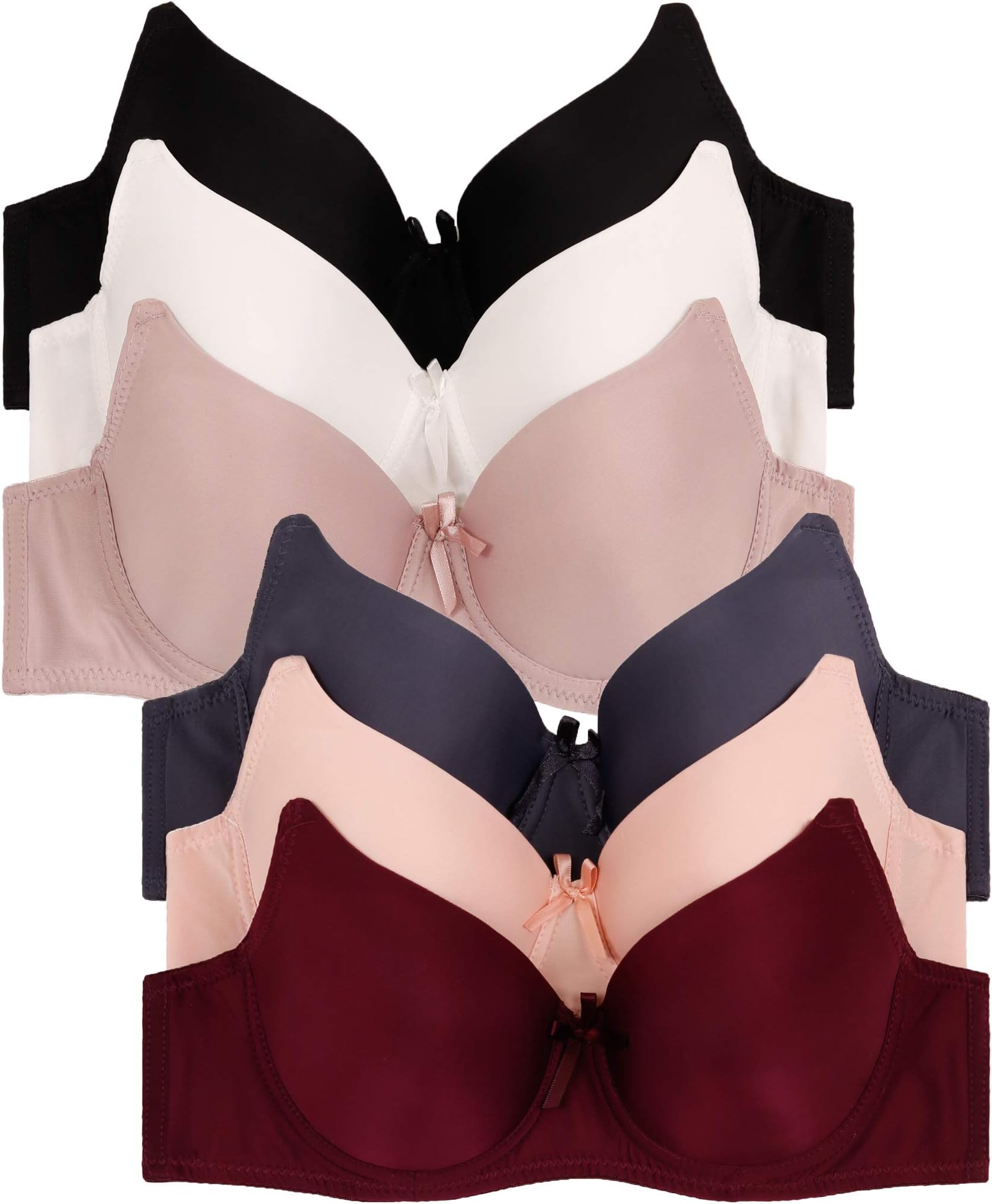 2ND DATE Women's Assorted Bras (Packs of 6) - Various Styles #39 32B