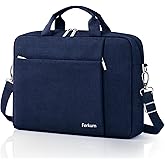 Ferkurn Laptop Bag Case for Women Men Computer Bag Compatible with HP Envy Pavilion Omen/LG Gram/MSI/Dell Inspiron XPS/Lenovo/Acer, Shoulder Strap Carrying Messenger Briefcase, Blue, 17 17.3 Inch