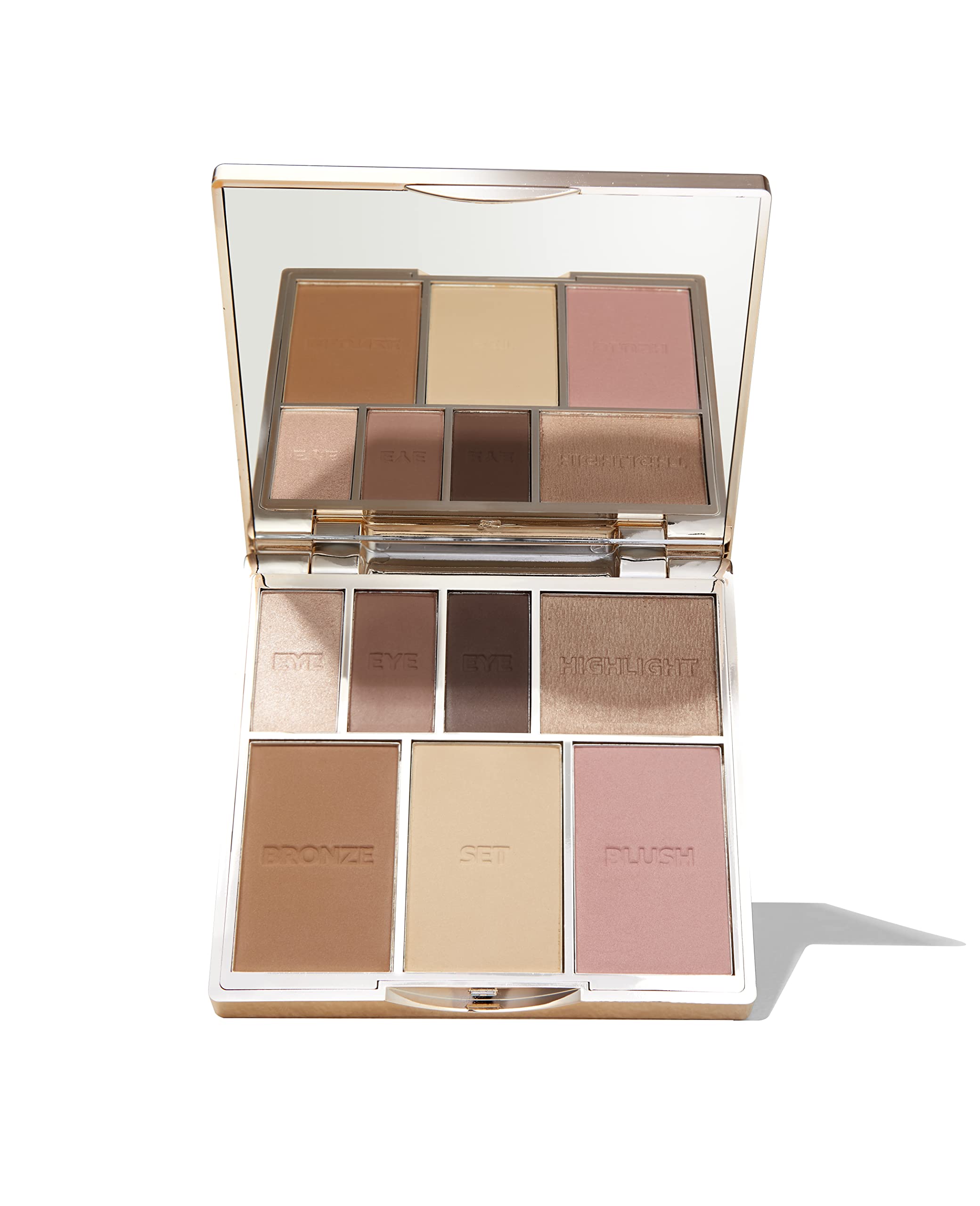 Bare Basics Face & Eye Palette from Sculpted by Aimee (Nude 01) - Travel-Friendly, Nude Look Eyeshadow, Highlight, Bronzer, Blush & Setting Powder — image 1