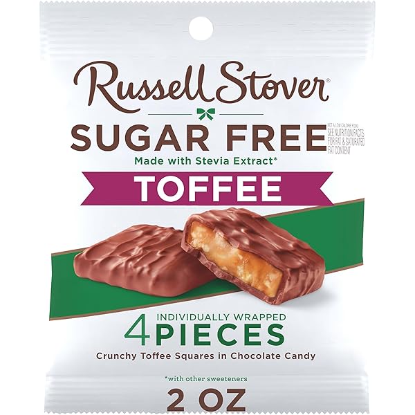 Amazon.com : RUSSELL STOVER Sugar Free Toffee Square Bag, 24