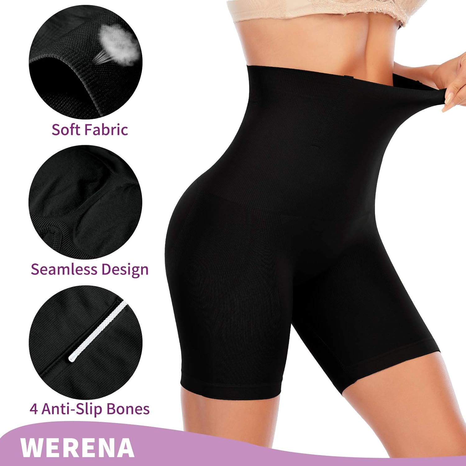 Shapewear Shorts for Women Thigh Slimmer Panties Under Dress Tummy Control Slip Shorts Body Shaper at  Women’s Clothing store