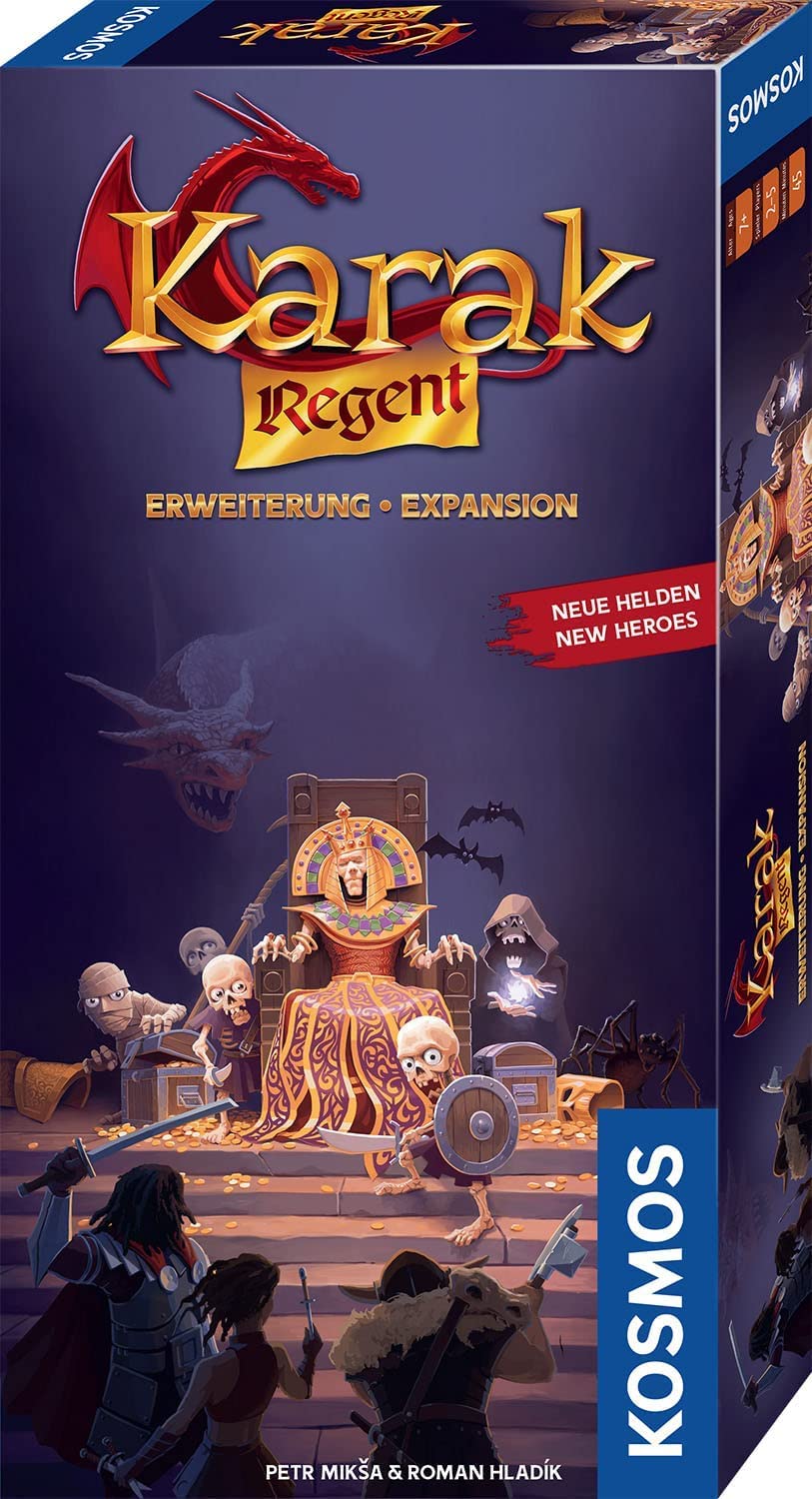 KOSMOS 683252 Karak - Regent - Erweiterung zum Basisspiel Karak, spannendes Kinderspiel ab 7 Jahre für 2-5 Personen, Fantasy Abenteuer Brettspiel, mit Würfeln, deutsche Anleitung, Gesellschaftsspiel