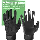 RIGWARL Lineman Football Gloves for Adults, Men's Padded Football Gloves | Offensive Defensive Lineman Football Glove for Adults, Ultra-Sticky, Easy-Clean Palm, Breathable, High-Stretch Fabric