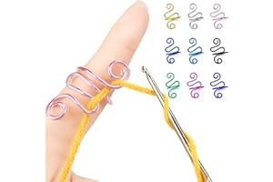 Handmade Crochet Rings, Belifair Adjustable Crochet Tension Ring for Knitting and Crocheting, Crochet Gift for Knitting Lovers - Size 7-11, Light Pink