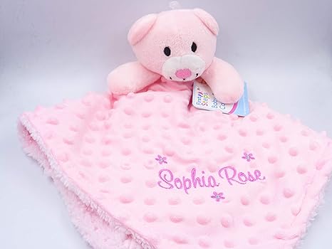 personalised baby girl comforter