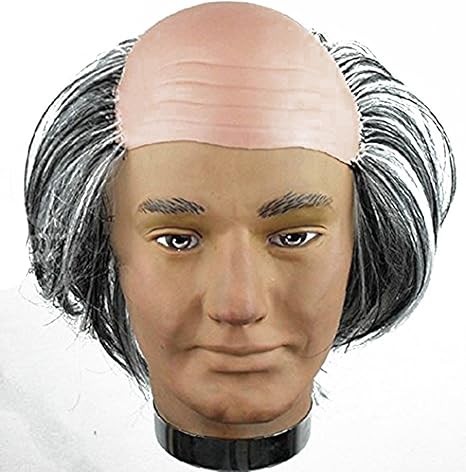 Amazon ヨーテイ Youtei かつら ハゲヅラ 真ん中ハゲ 仮装 変装 ハロウィン 忘年会 黒白髪混 コスプレ 仮装 通販