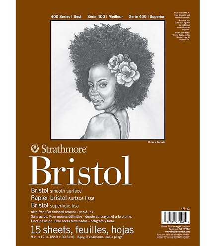 Royal & Langnickel Bristol Board Papier Block – 9x12 Zoll, 15 Blatt, 230 G/m² Für Künstler