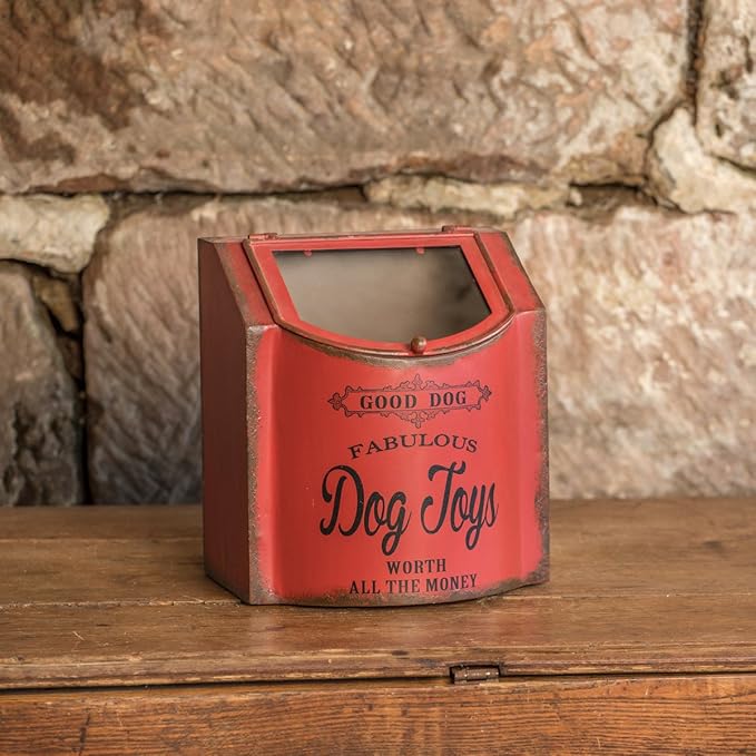 Ragon House Medium RED Dog Toys Box Furniture & Decor