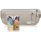 Peak Gear Travel Money Belt. Premium Quality Travel Wallet with RFID Blocking Fabric to Protect Credit Cards, Passports and D