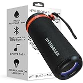 HyperGear SoundTower Bluetooth Speaker, 10W Portable Speakers Bluetooth Wireless Pairing for Shower Speaker, Beach Audio Blue Tooth Speakers Outdoor, Loud Boosted Bass HD Sound BT5.4