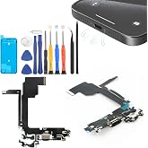 Dock Connector for iPhone 15 Pro MAX Charging Port Flex Cable Replacement for iPhone 15 Pro Max USB Charger Dock Board Connector with Tools(Black)