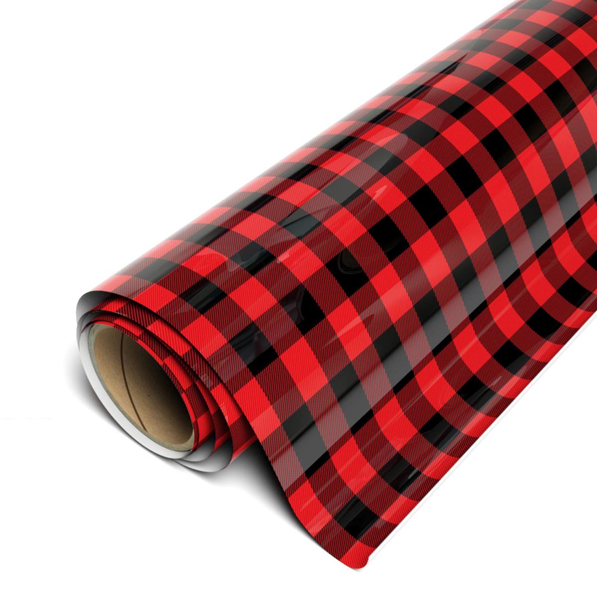 Siser EasyPatterns HTV 12" x 12" Sheets (3 Pack) - Iron on Heat Transfer Vinyl (Buffalo Plaid Red) TTD High Tack Mask Required - Sold Separately