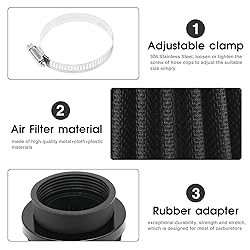 Ywluwei 2pcs 38mm Motorcycle Air Filter with Fuel