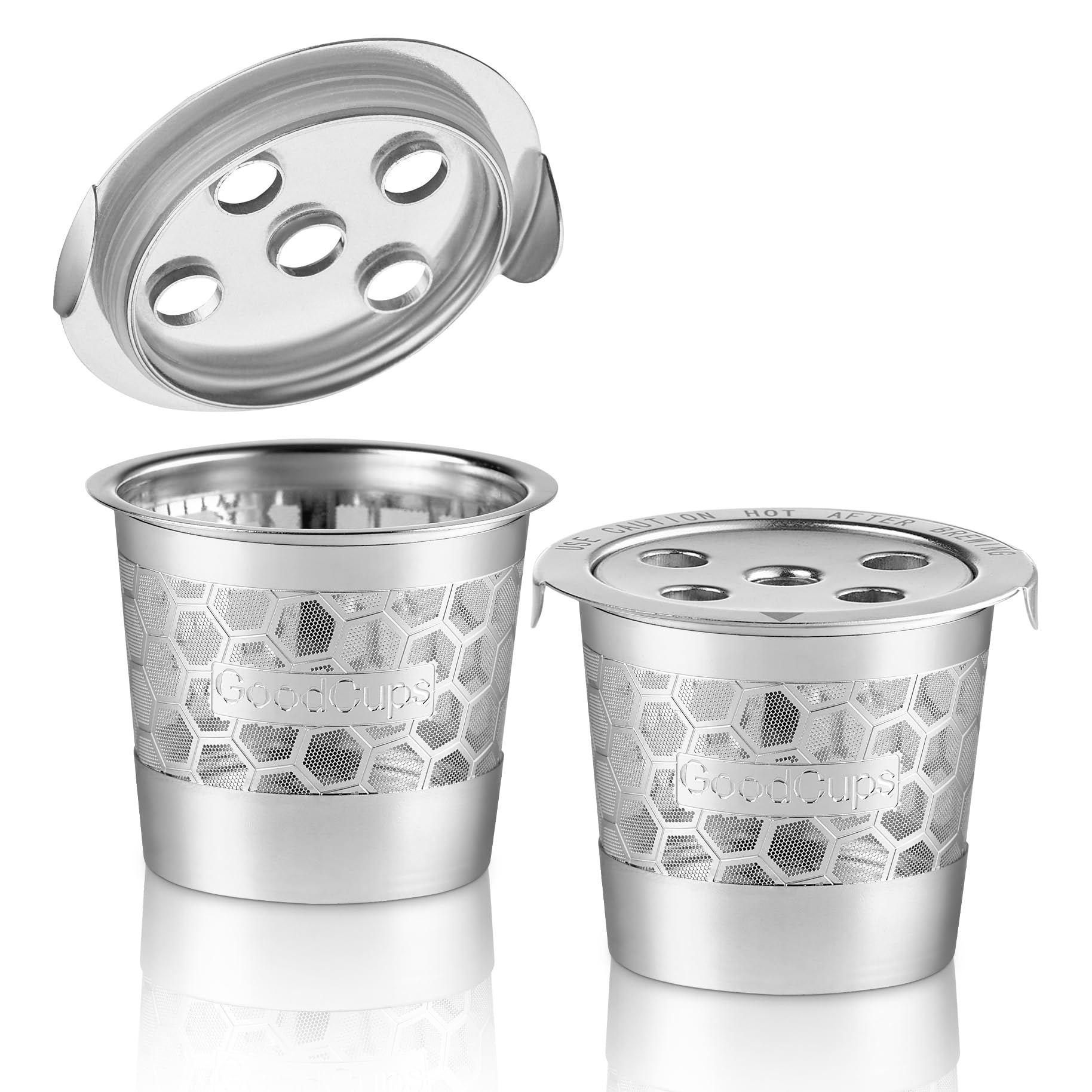 2 Stainless Steel Reusable K Cups for Keurig K Supreme, K Supreme Plus, K Slim, K-Brew Chill, K-Duo Hot & Iced with MultiStream Technology - 2 Refillable Kcups Coffee Filters for Keurig Coffee Makers