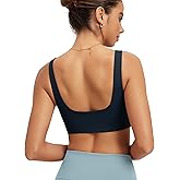 ODODOS Square Neck Sports Bra for Women Wirefree Non Padded Yoga Tank Workout Crop Tops