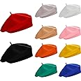 SATINIOR 10 Piece Artificial Wool Beret for Woman, Artist Hat, French Style Polyester Beret Hat Set
