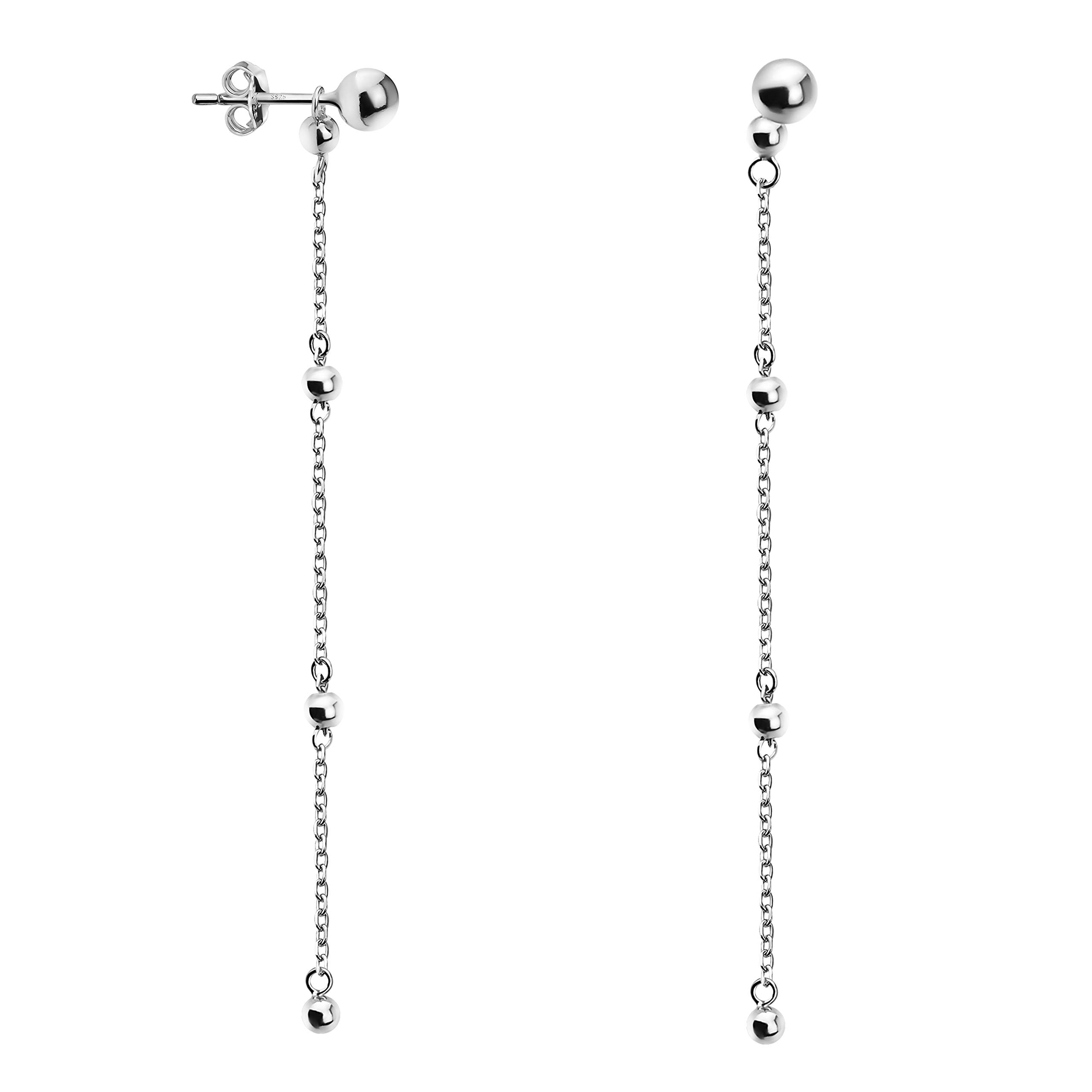 SOFIA MILANI - Women's Earrings 925 Silver - Ball Dangle Earrings - 20766