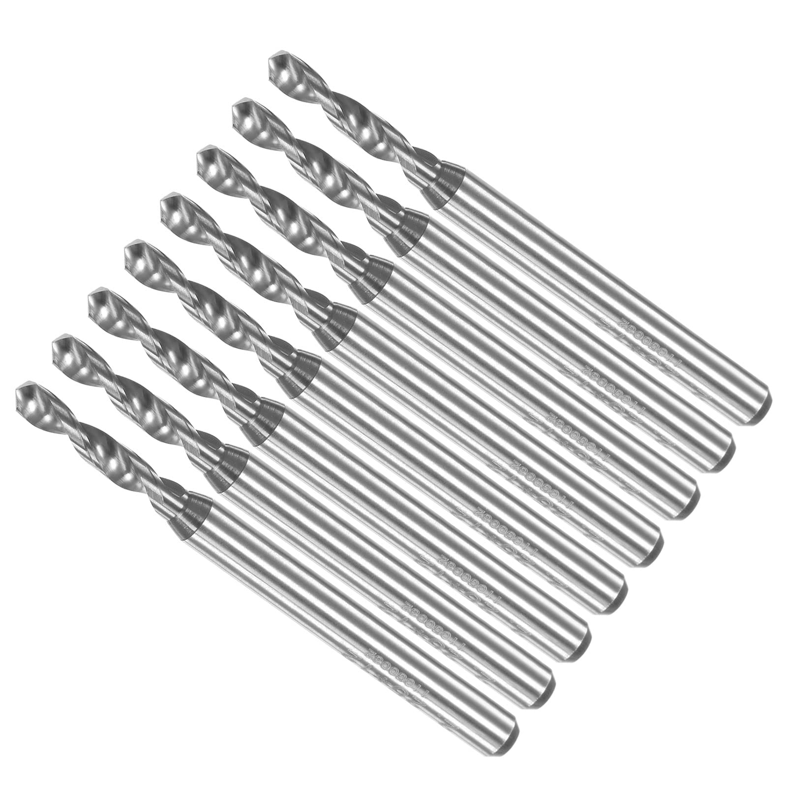 CoCud PCB Drill Bits, 2.25mm Diameter 1/8" Shank, Solid Tungsten Carbide Precision Drilling - (Applications: for Print Circuit Board CNC Engraving), 8-Pieces