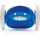 Clocky Alarm Clock on Wheels (Original) | Extra Loud for Heavy Sleeper (Adult or Kid Bed-Room Robot Clockie) Funny, Rolling, 