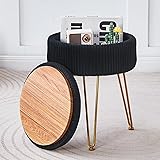 Cpintltr Velvet Foot Rest Stool Multipurpose