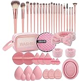 Makeup Brush Set, 42Pcs Makeup Tool Set Premium Synthetic Foundation Powder Concealers Eye Shadows Blush Makeup Brushes Kit with Makeup Sponge, Powder Puffs for Beginner & Professional