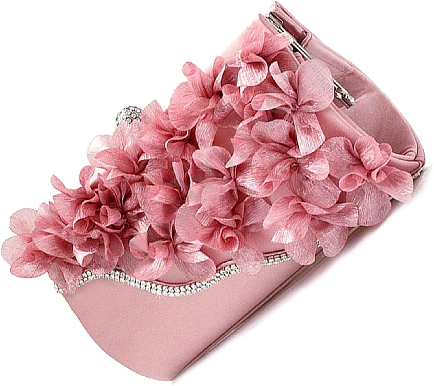 New Patent Leather women Hot Fashion Lady Satin Clutch Bag Flower