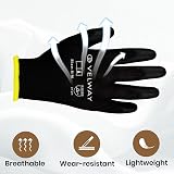 Velway 12 Pairs Safety Work Gloves PU Coated Non-Slip Grip Size M 8 view 3