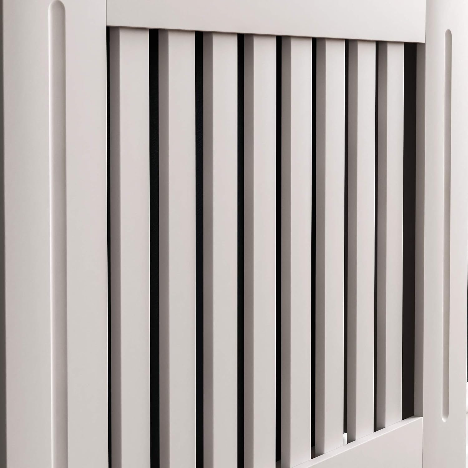 Vida Designs Arlington Radiator Cover White, Medium, Modern Shaker Style Vertical Slat Design For Optimal Heat Circulation - Image 4