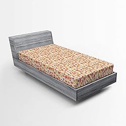 Ambesonne Autumn Fitted Sheet, Little Blossoms in