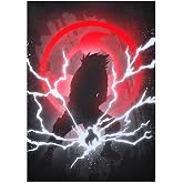 Displate Metal Poster NARUTO Kakashi Wall Art M | Wall-safe magnetic mounting, no drilling or tools. Easy to mount, artwork, wall decor home living room, bedrooms, offices.
