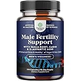 Pre Conception Male Fertility Supplement - Semen Volume Booster with CoQ10, Maca Root, Methyl Folate & D-Aspartic Acid - Mens Fertility Supplement for Sperm Motility - Conception for Him, 90 Days