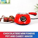Koolatron Total Chef Chocolate Melting Pot 8.8 oz Fondue Set Red view 4