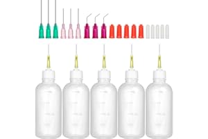 OTWOOI 100ml Glue Bottles, Precision Tip Applicator, 3-Pack Needle Tip Squeeze, 18G/20G/25G Blunt Needle Set, Leak-proof Design, Dispensing Glue, Paints, Oils