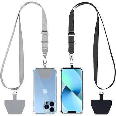 Lawonda 2 Pads Phone Lanyard Adjustable Crossbody Cell Phone Neck